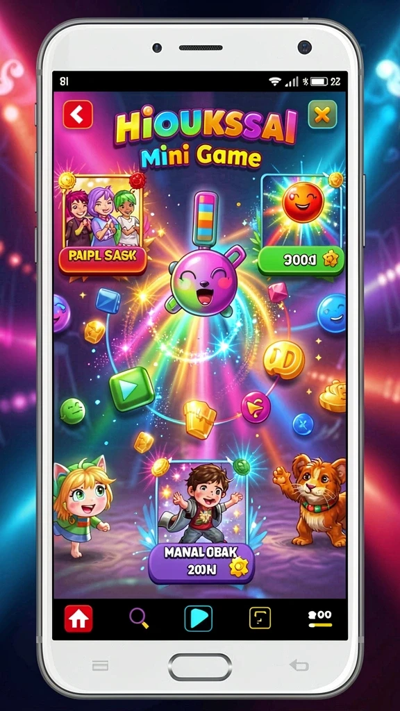 Tampilan antarmuka utama game yang menarik.