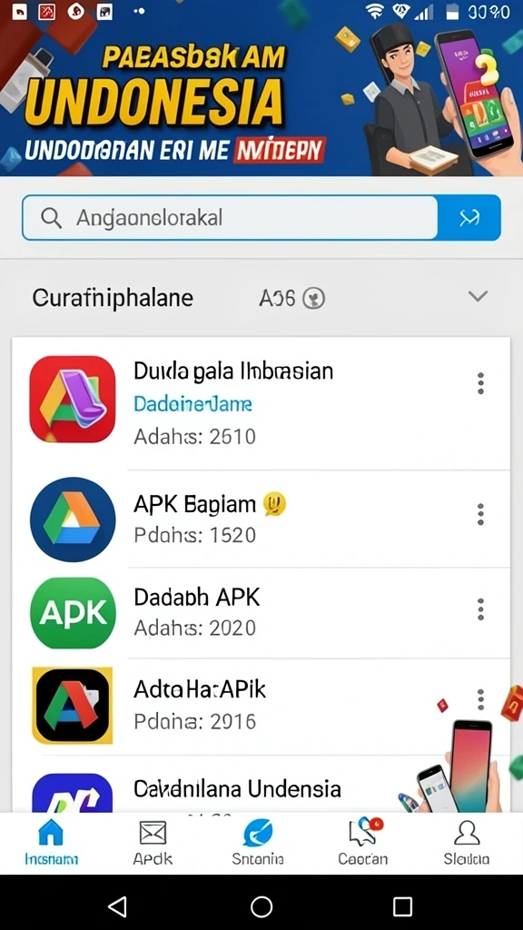 Tampilan antarmuka utama yang menarik.