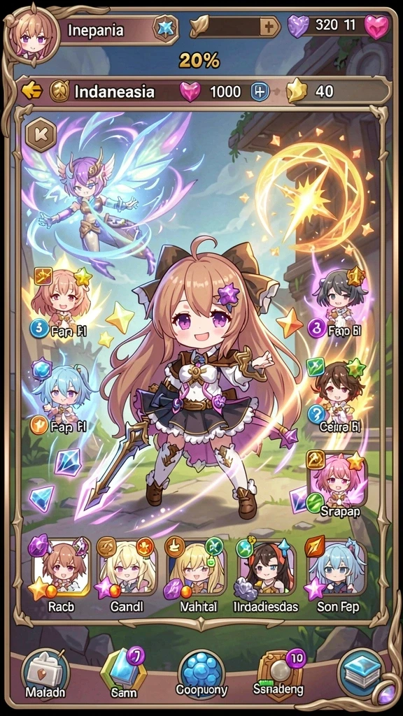 Screenshot aplikasi menunjukkan pemandangan indah dalam game.