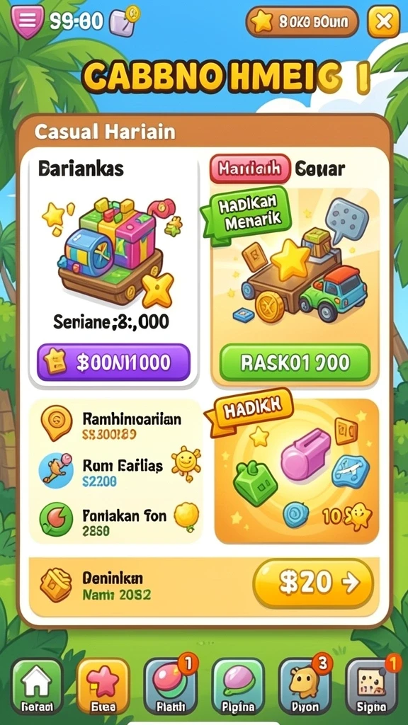 Screenshot menunjukkan fitur sosial yang memungkinkan interaksi antar pemain.