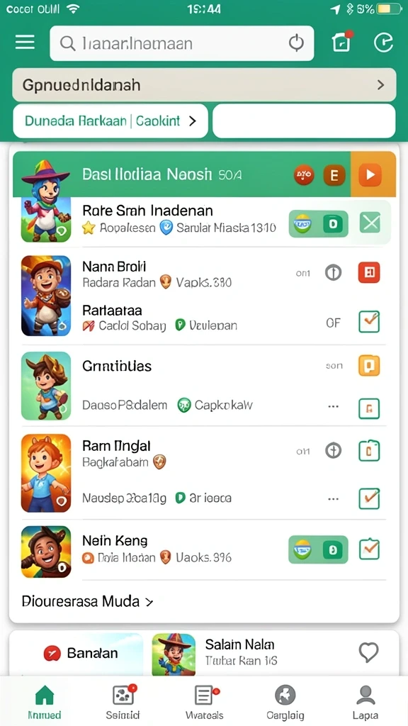 Beragam pilihan permainan judi online yang tersedia.