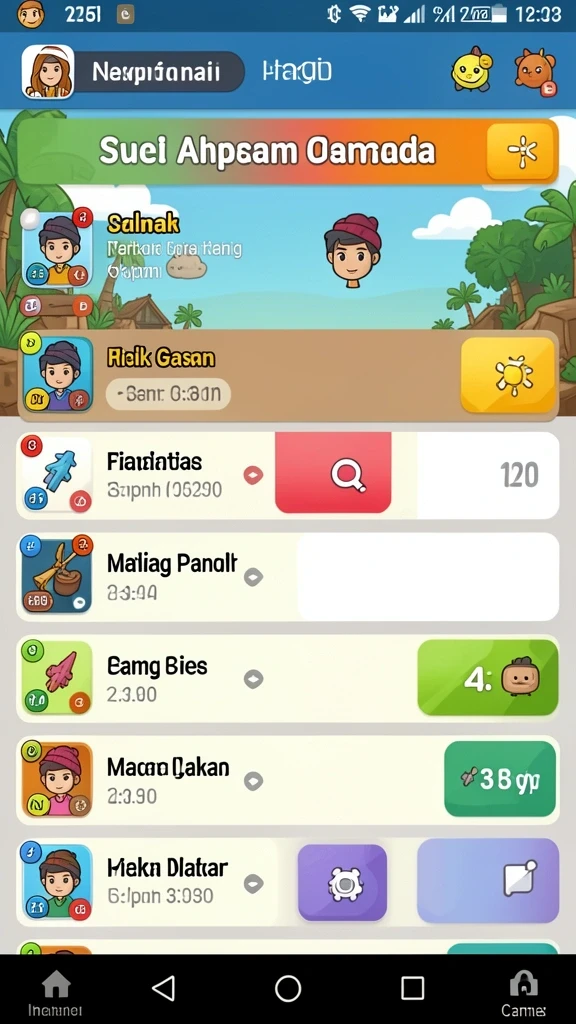 Tampilan menu utama RAJATOGEL yang menarik.
