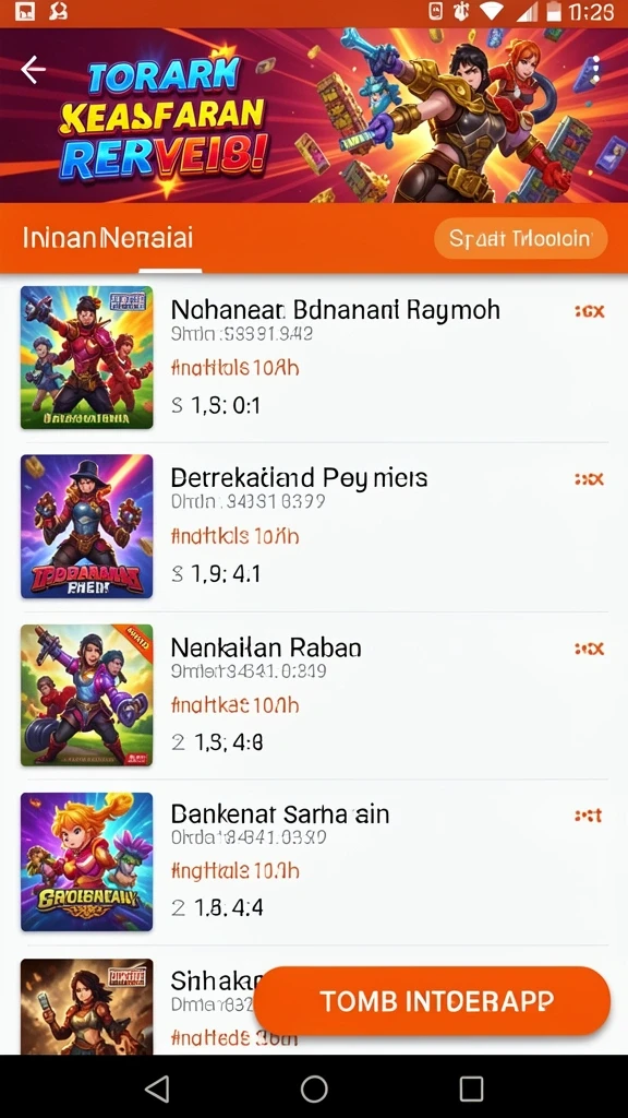 Screenshot menunjukkan tampilan antarmuka permainan yang dinamis.