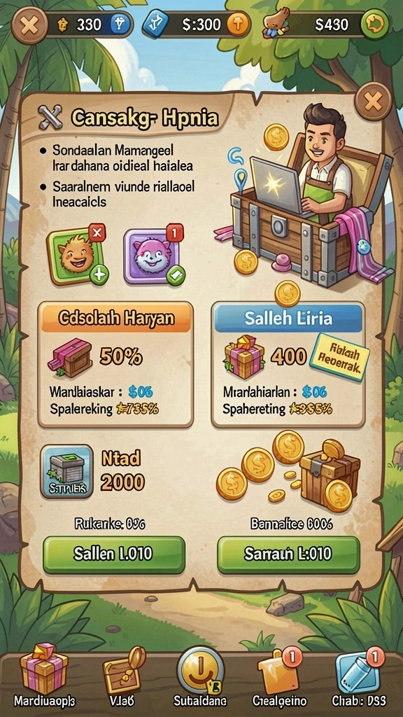 Berbagai pilihan permainan yang seru dan menantang.